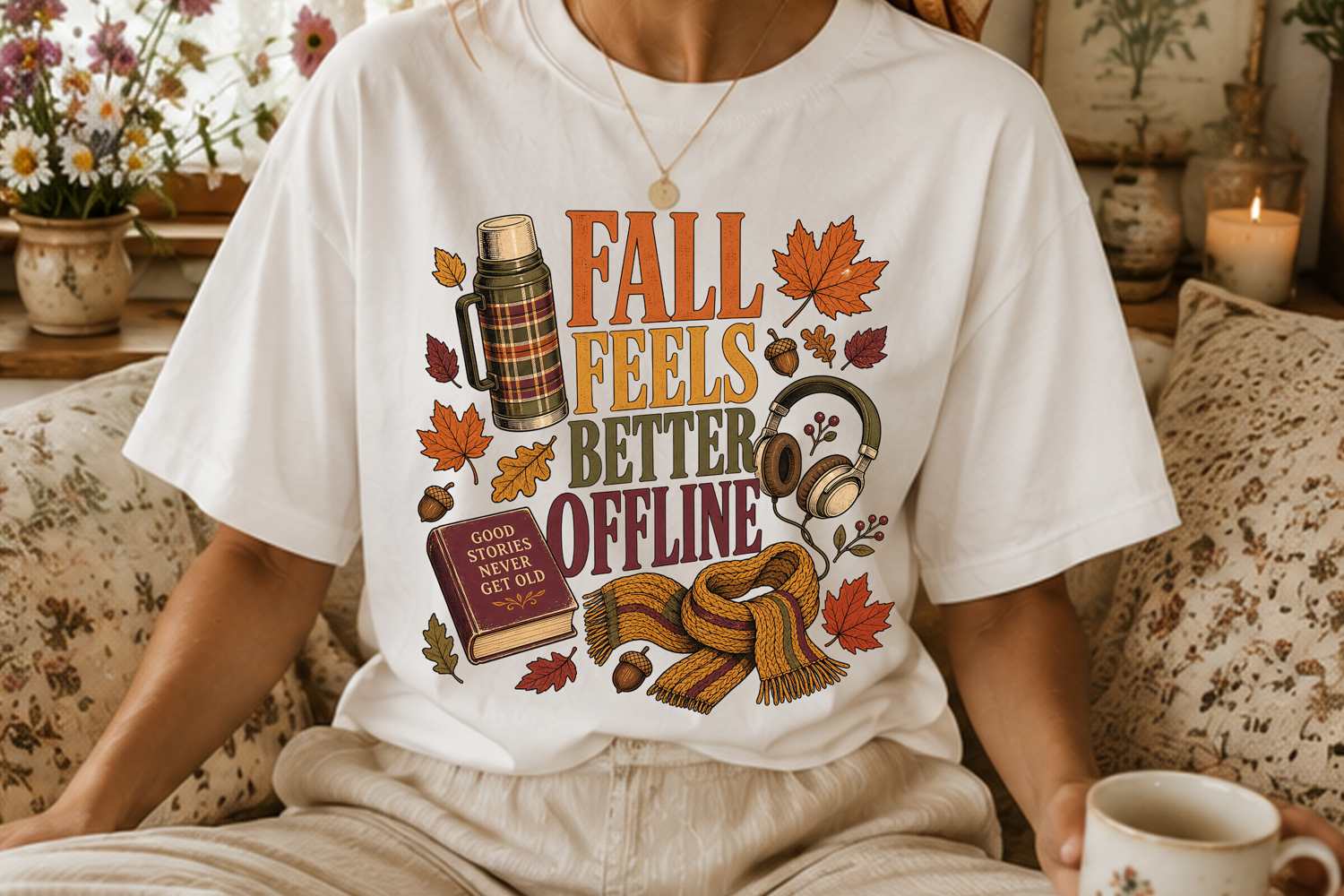 Download this fall introvert sublimation design today on Design bundles! This cute and cozy fall PNG is perfect for autumn sublimation projects like T shirts.
