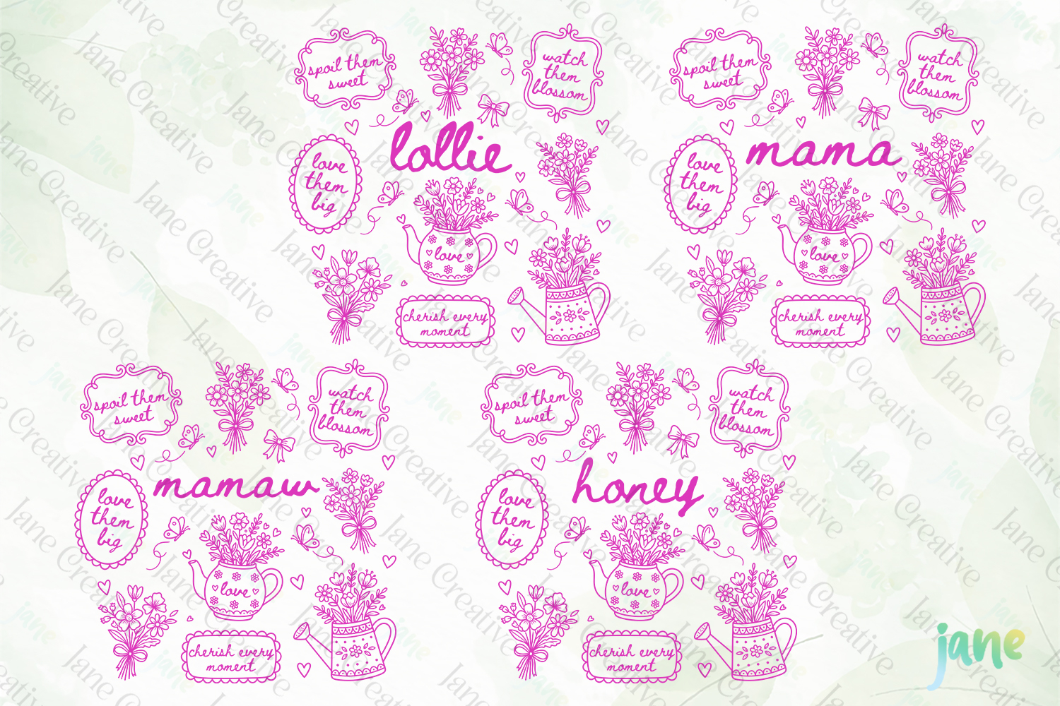 Cottagecore Floral Mama SVG PNG product image 1