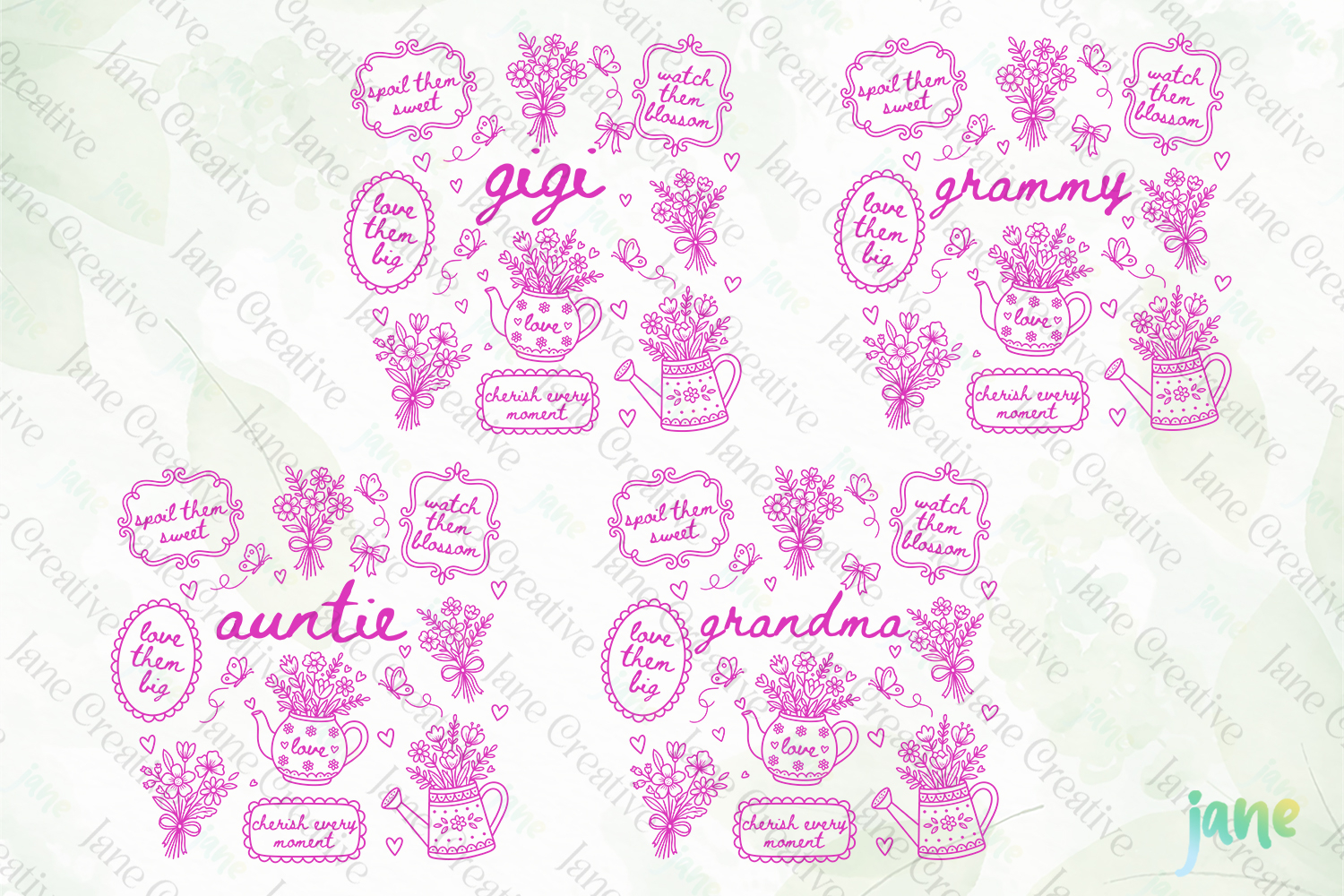 Cottagecore Floral Mama SVG PNG product image 1