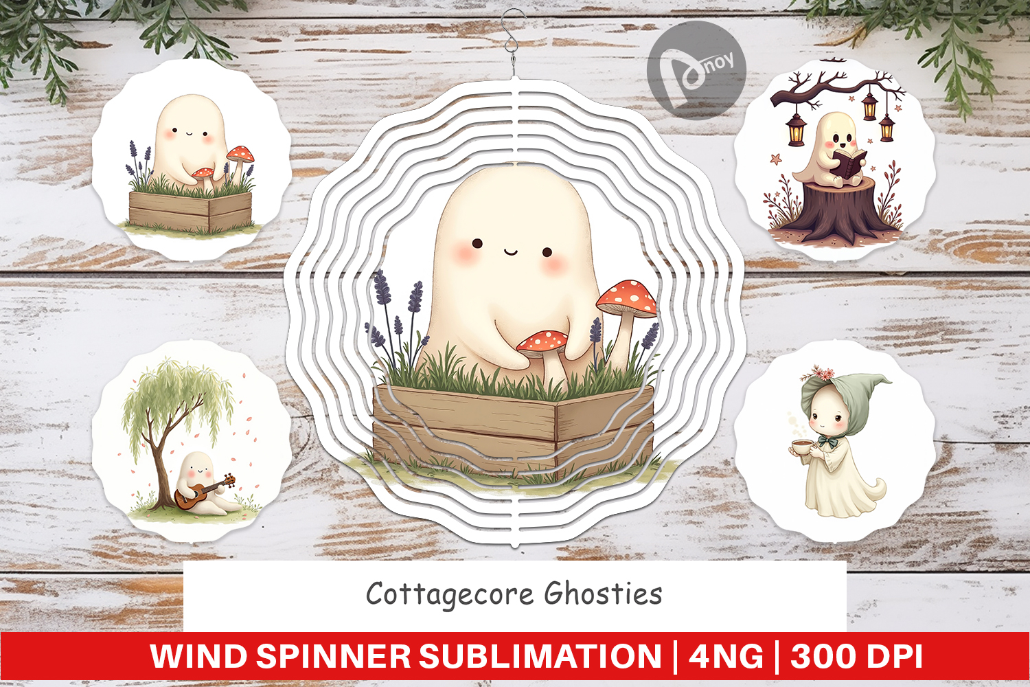 Wind Spinner Cottagecore Ghosties product image 1