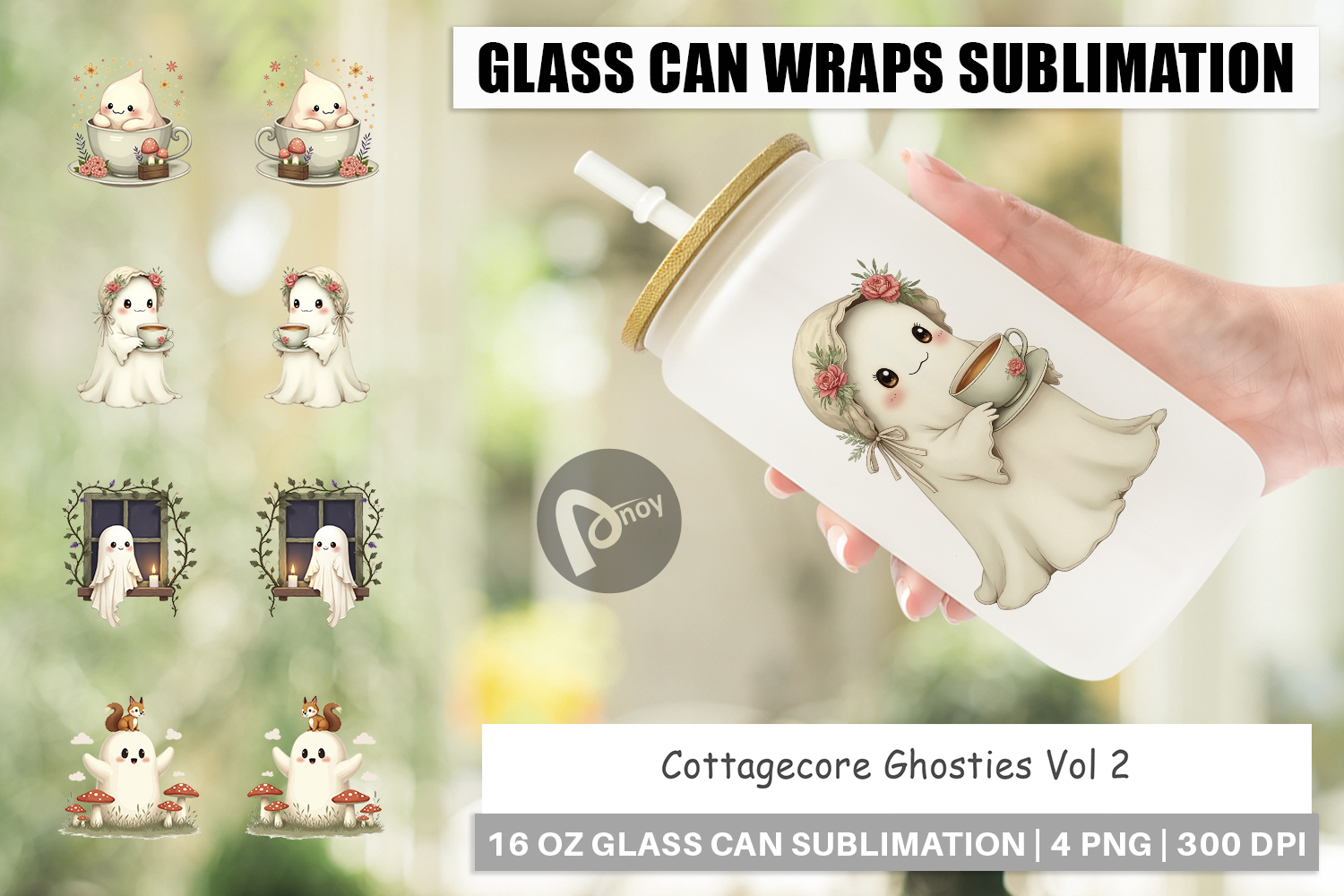 Glass Can Cottagecore Ghosties product image 1