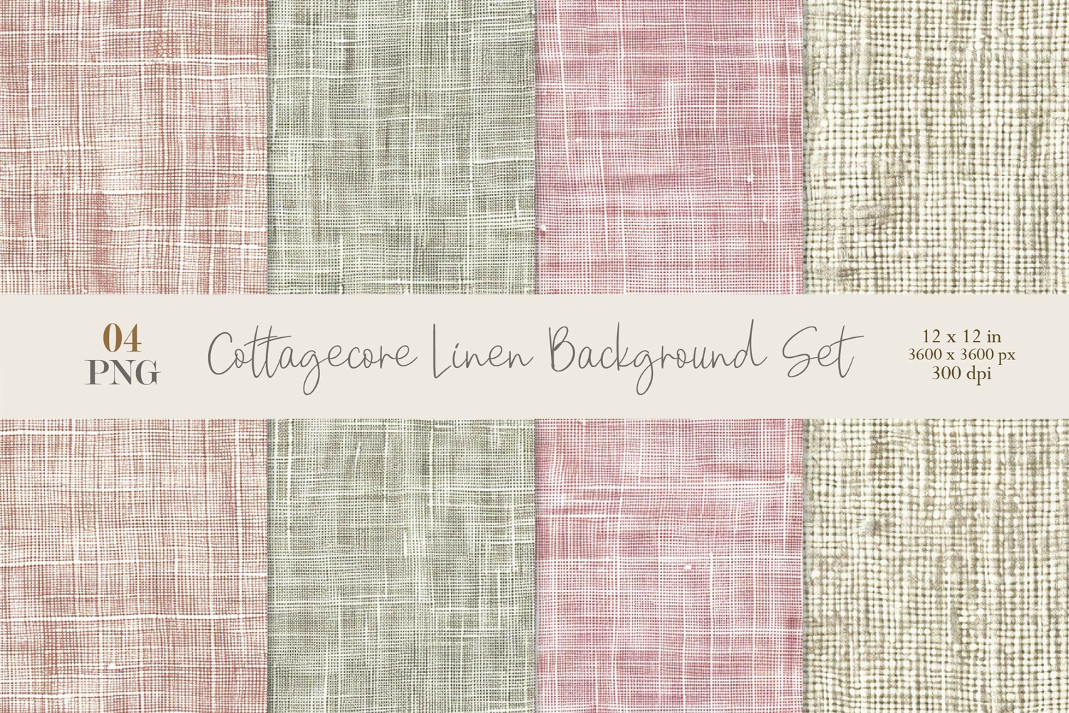 Cottagecore Linen Background PNG product image 1