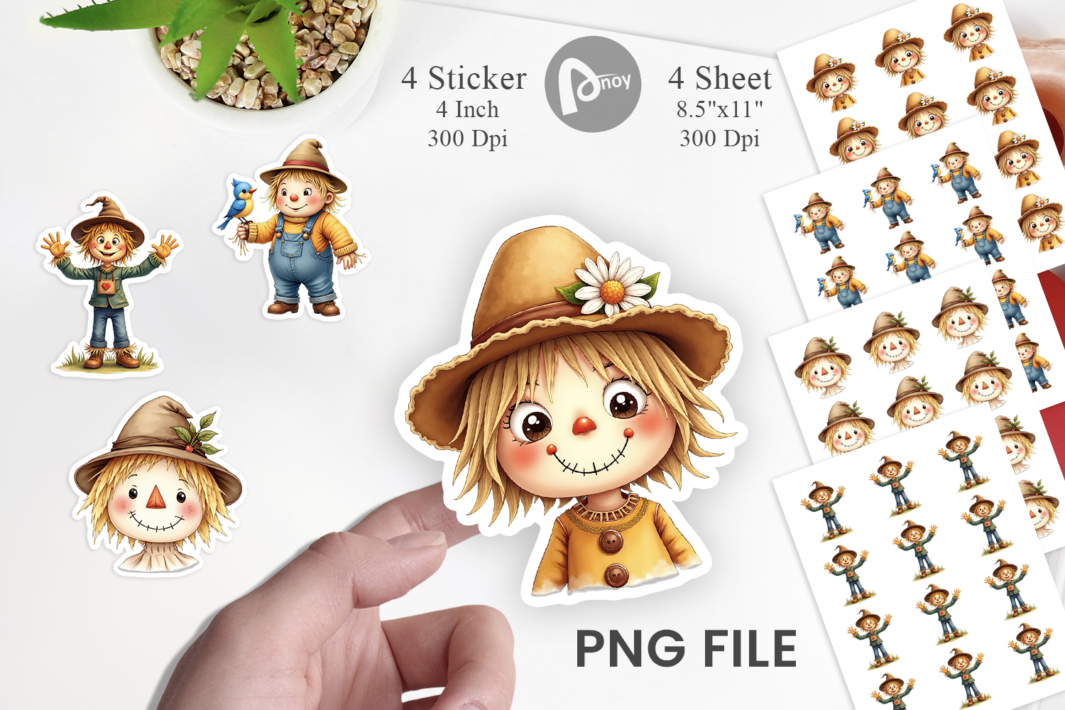Cottagecore Scarecrows Sticker product image 1