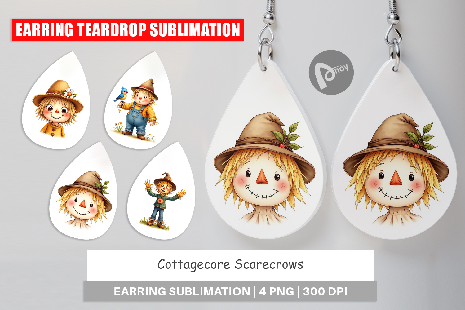 Cottagecore Scarecrows Earring product image 1