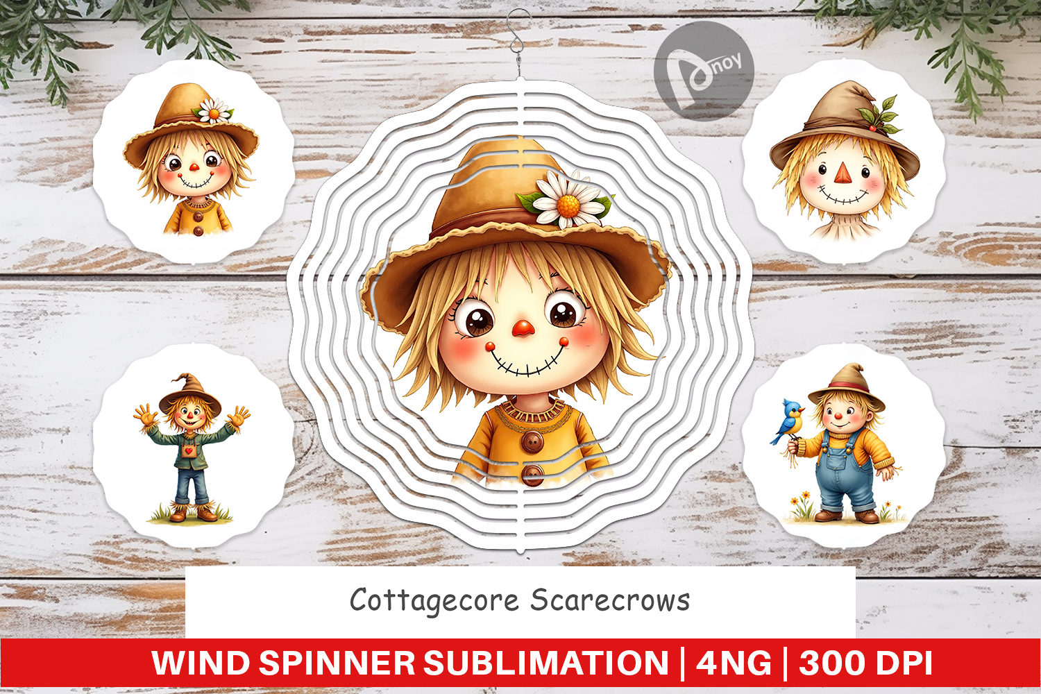 Cottagecore Scarecrows Wind Spinner product image 1