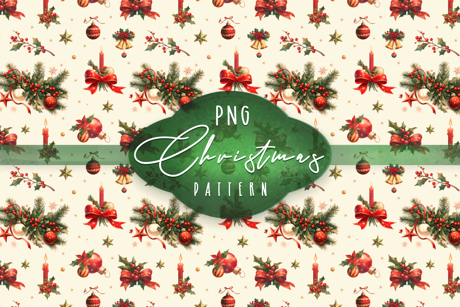 Christmas vintage seamless pattern. product image 1