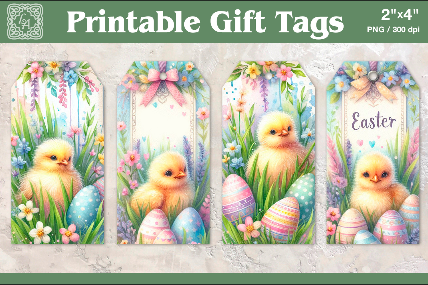 Easter Gift Tags | Chick| PNG product image 1