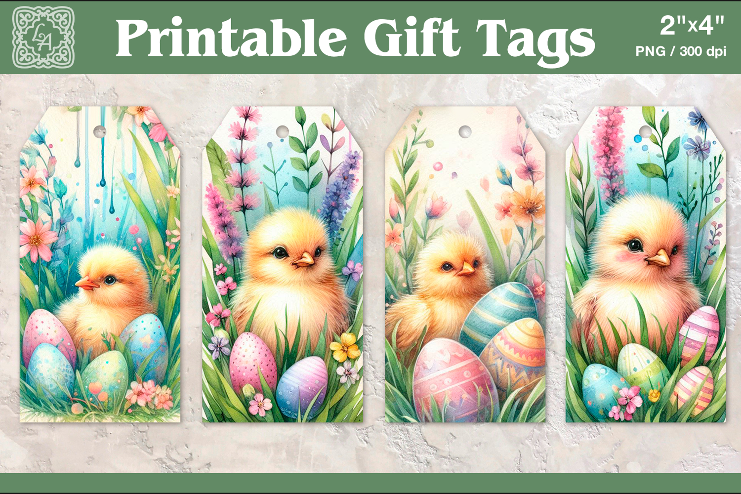 Easter Gift Tags | Chick| PNG product image 1