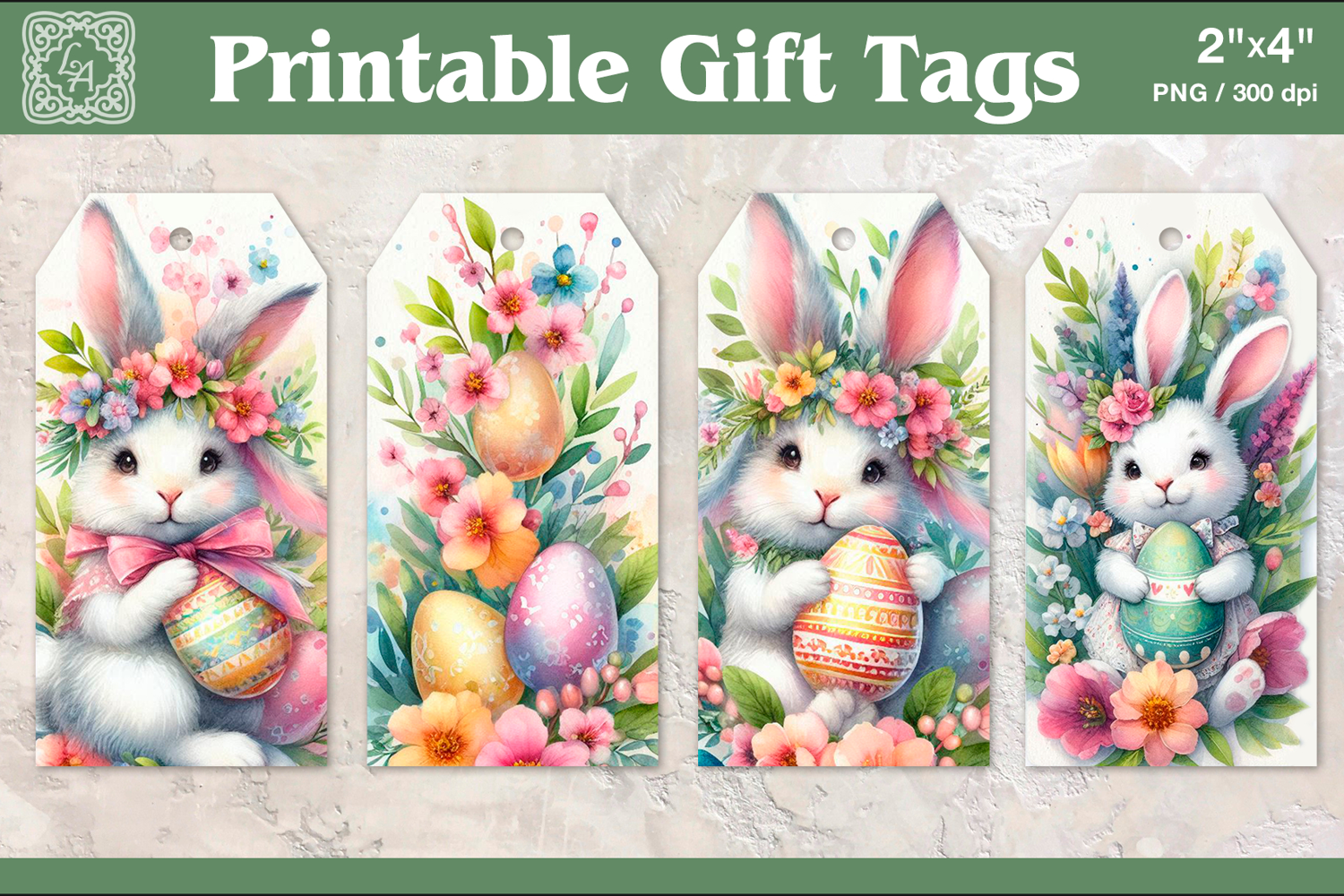 Easter Gift Tags | Bunny| PNG product image 1