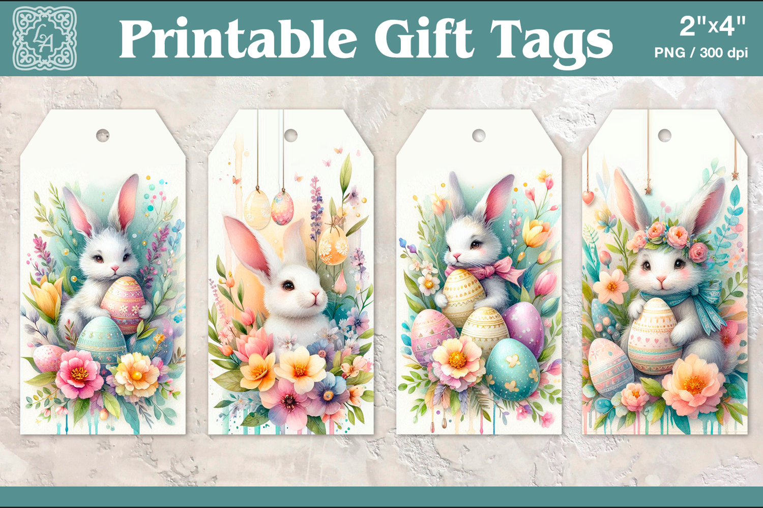Easter Gift Tags | Bunny| PNG product image 1