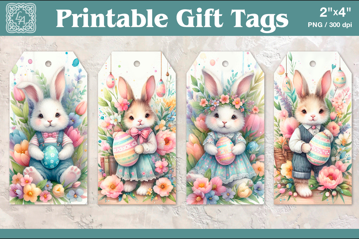 Easter Gift Tags | Bunny| PNG product image 1