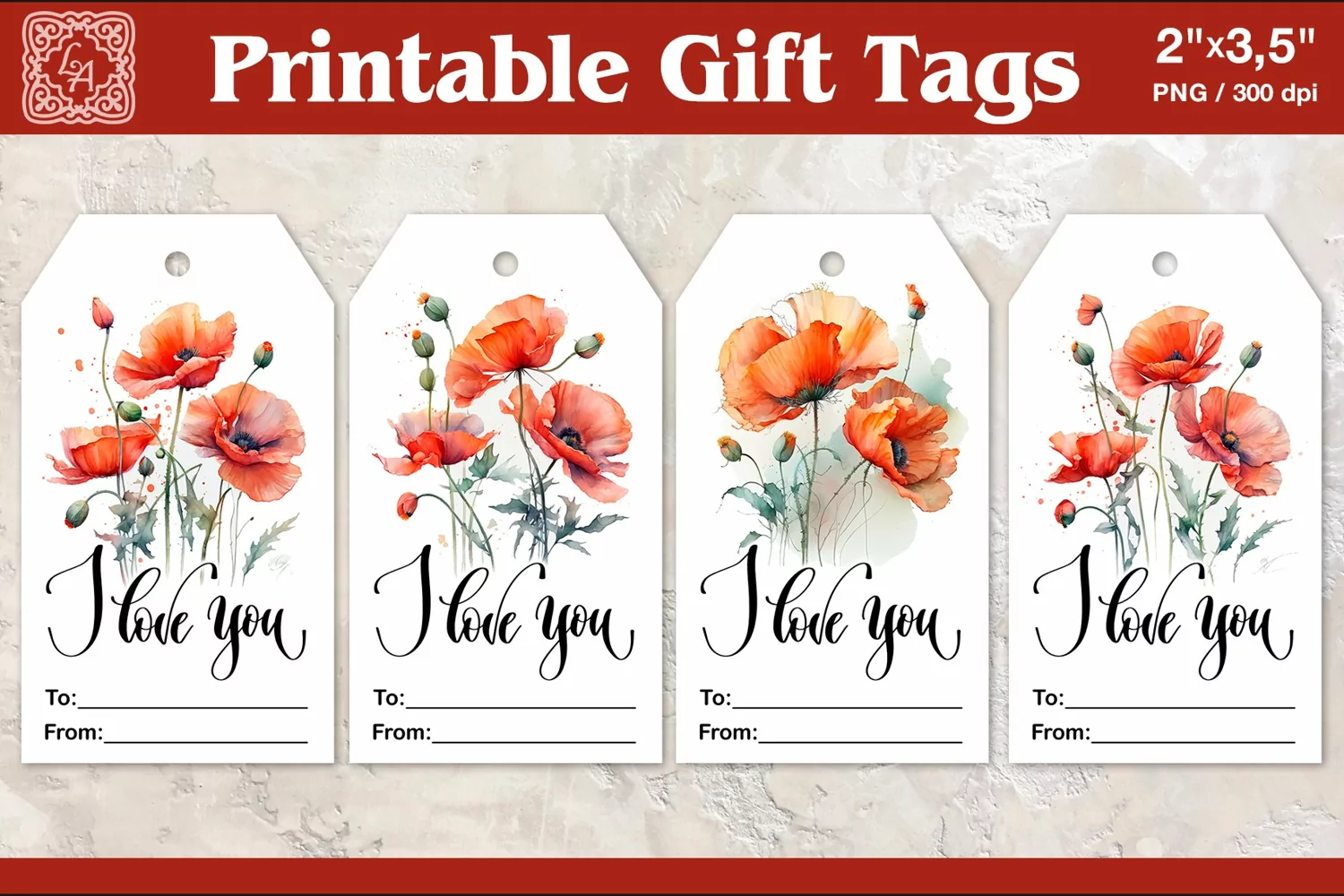 Valentines Gift Tags | PNG Sublimation product image 1