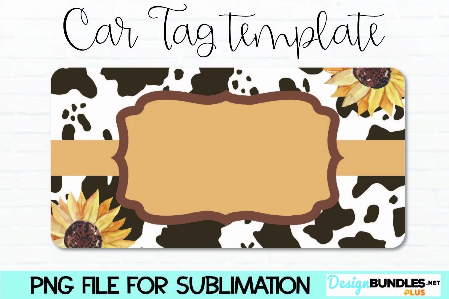 Cow Print Sublimation Tag
