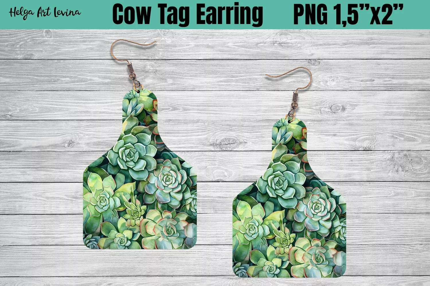 Cow Tag Earring Sublimation product image 1