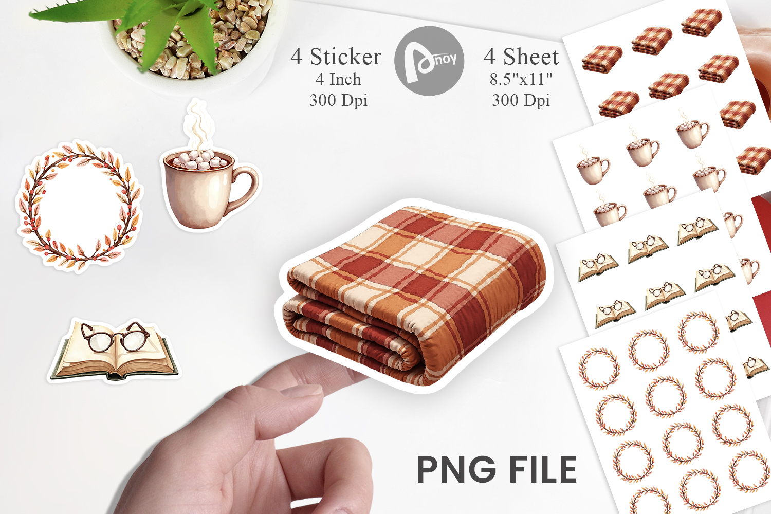 Cozy Autumn Cottage Sticker product image 1