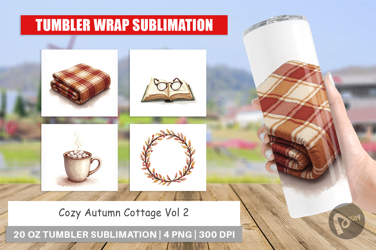 Cozy Autumn Cottage Tumbler product image 1