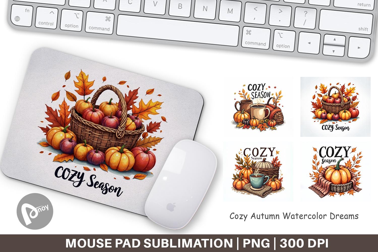 Cozy Autumn Dreams Mouse Pad product image 1