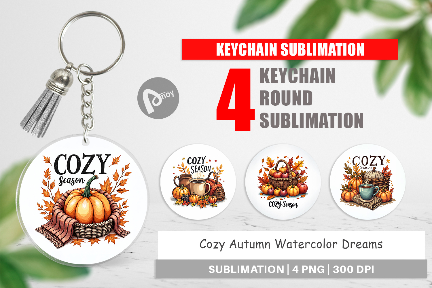 Cozy Autumn Dreams Keychain product image 1