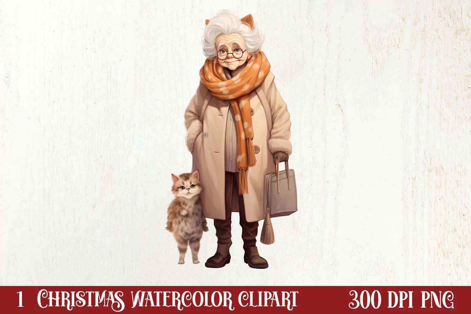 Cozy Boho Christmas Sublimation Clipart, Christmas PNG product image 1