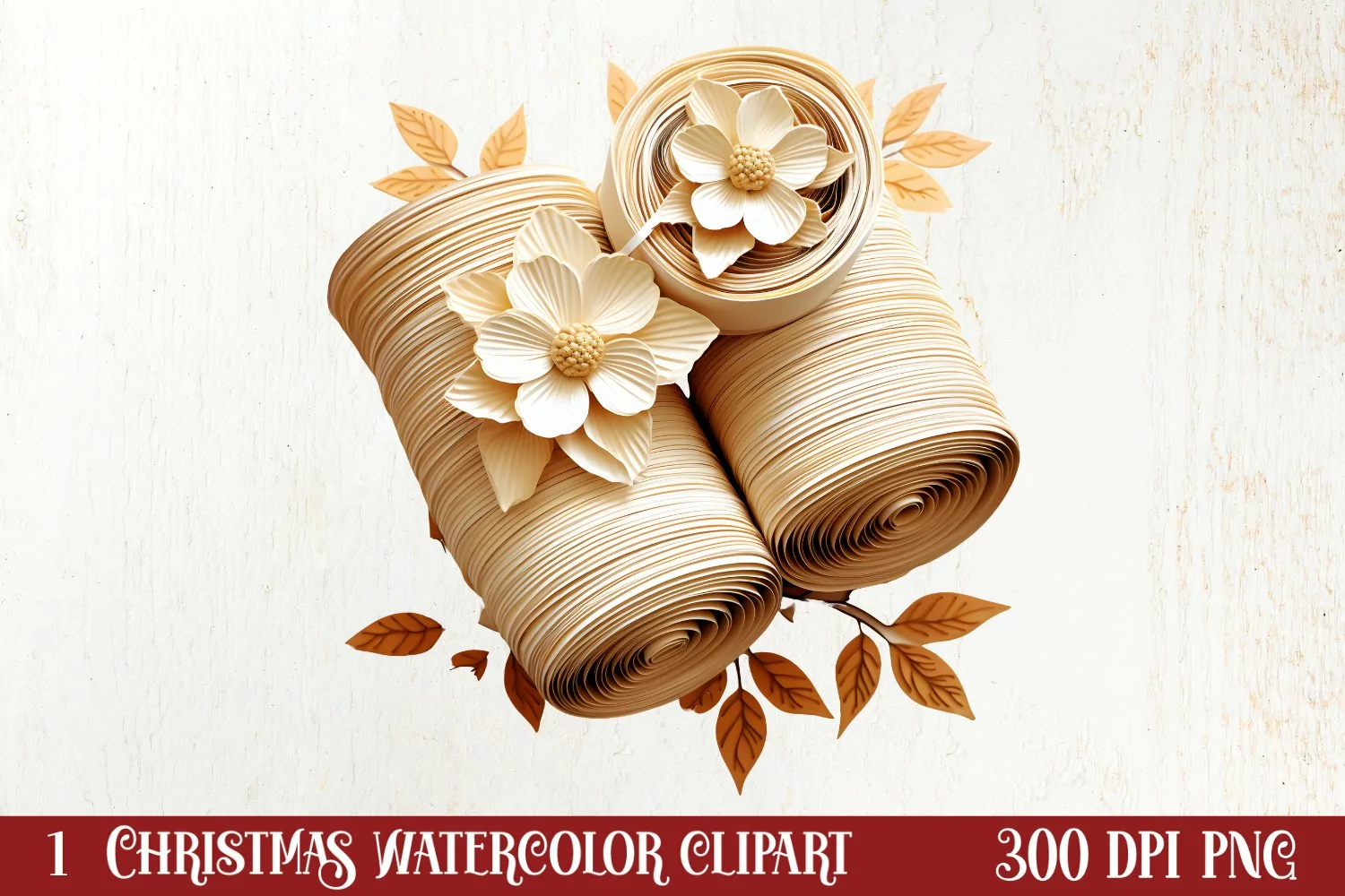 Cozy Boho Christmas Sublimation Clipart, Christmas PNG product image 1