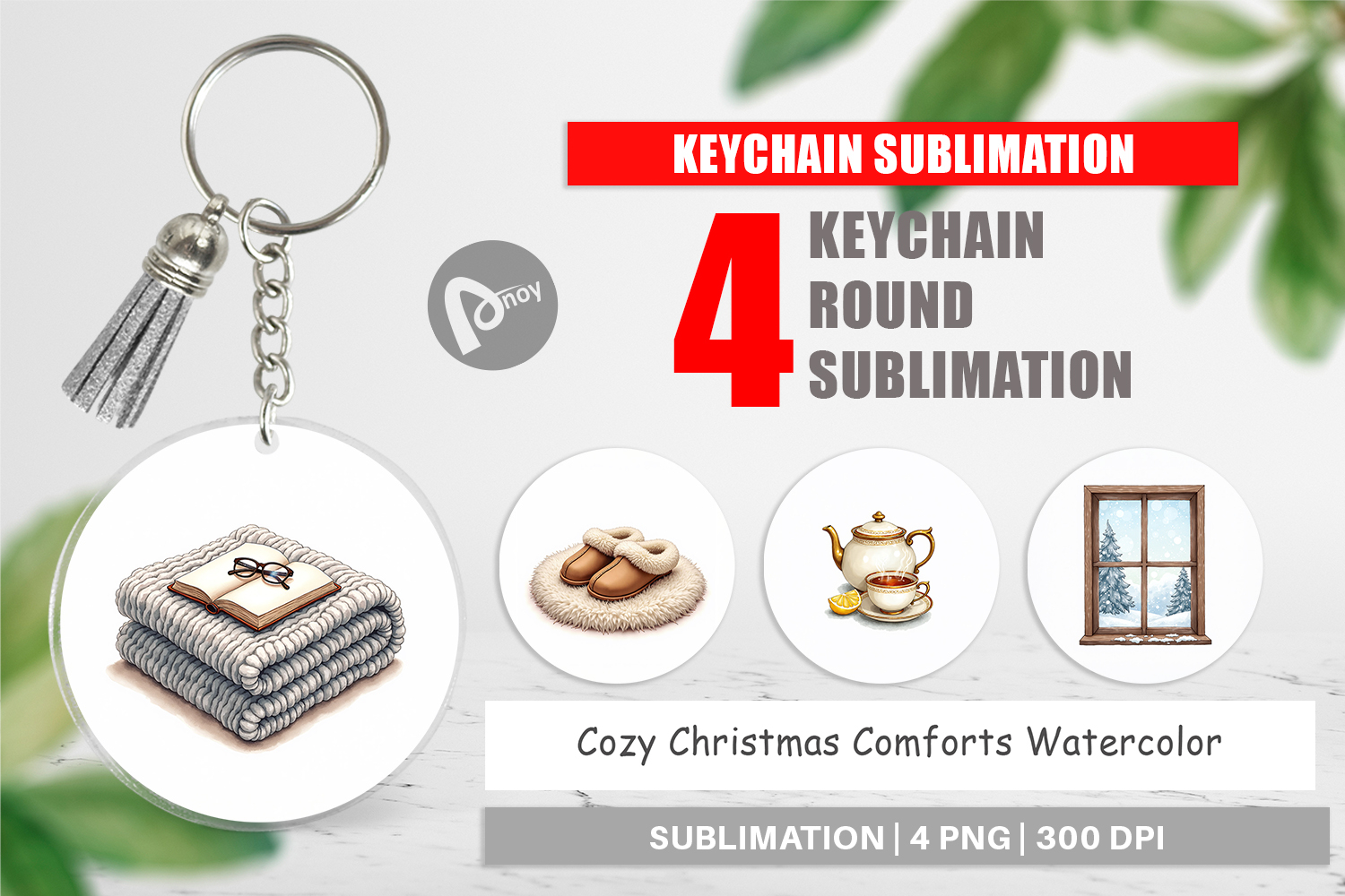 Cozy Christmas Comforts Keychain product image 1