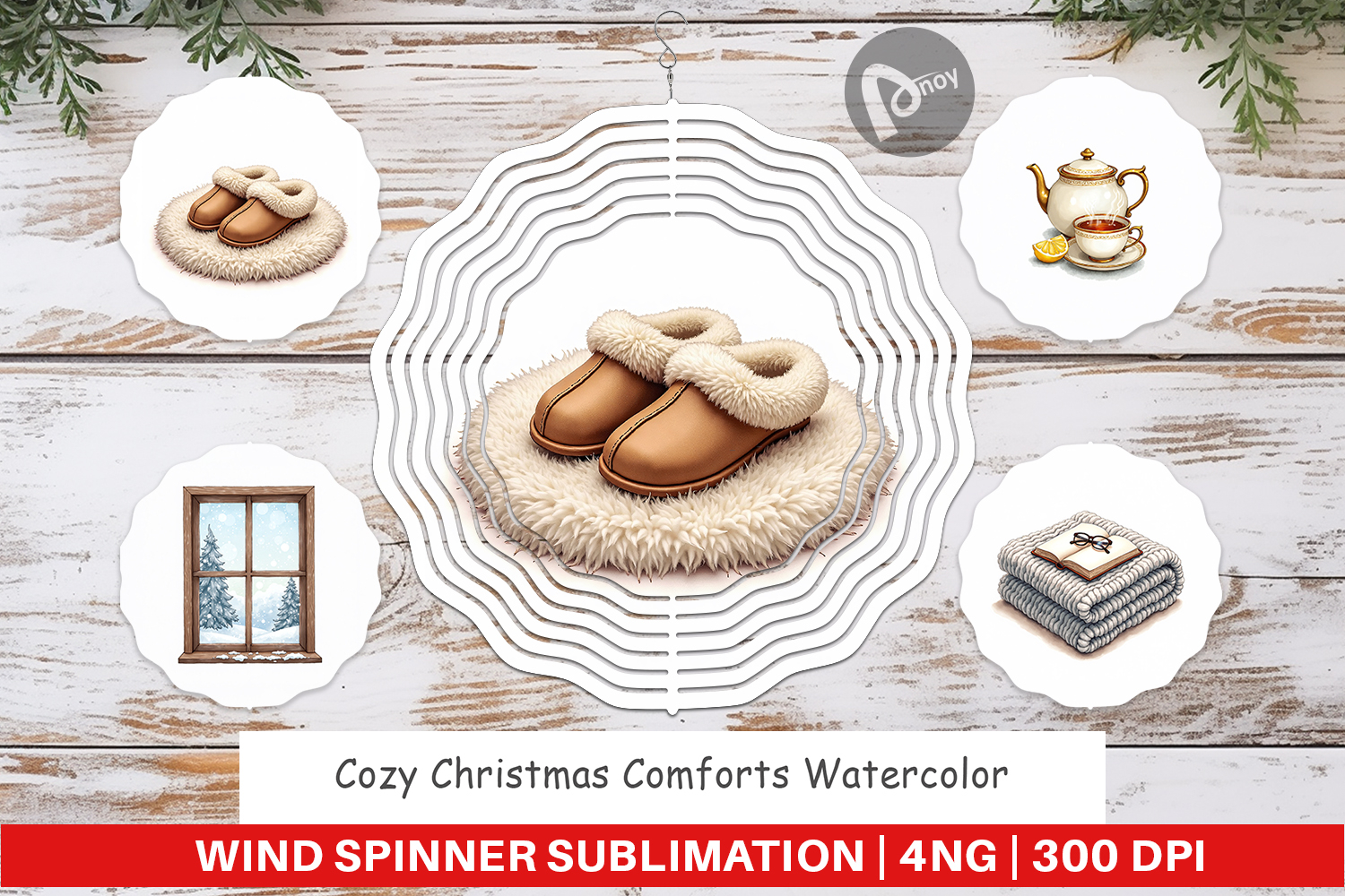 Cozy Christmas Comforts Wind Spinner product image 1