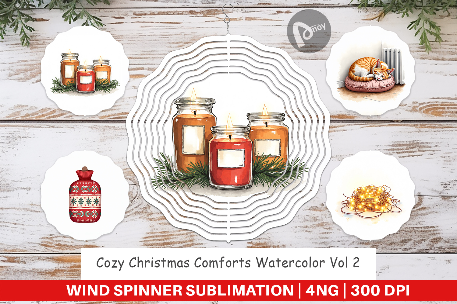 Cozy Christmas Comforts Wind Spinner product image 1