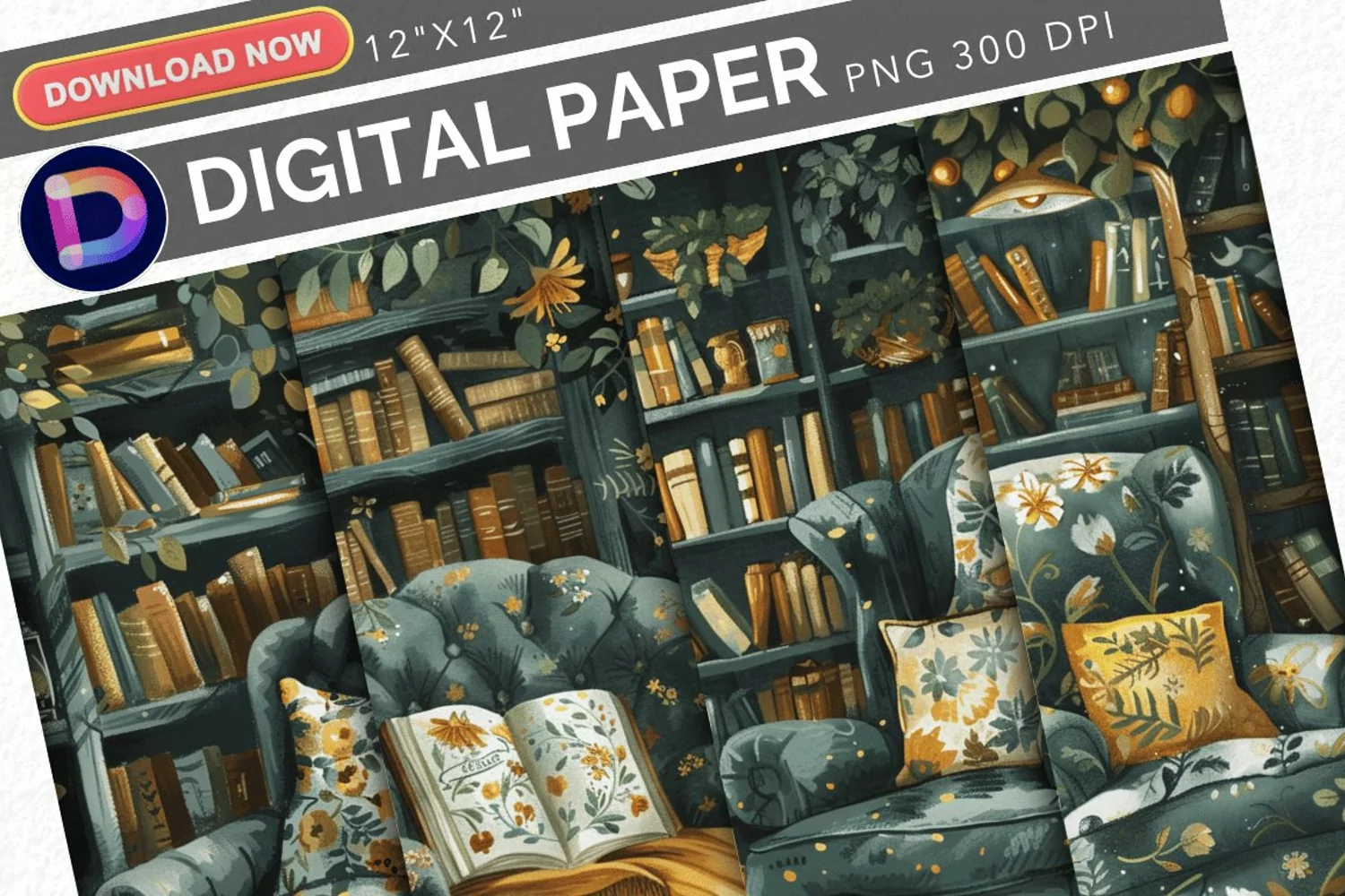 Cozy Cottagecore Digital Paper product image 1