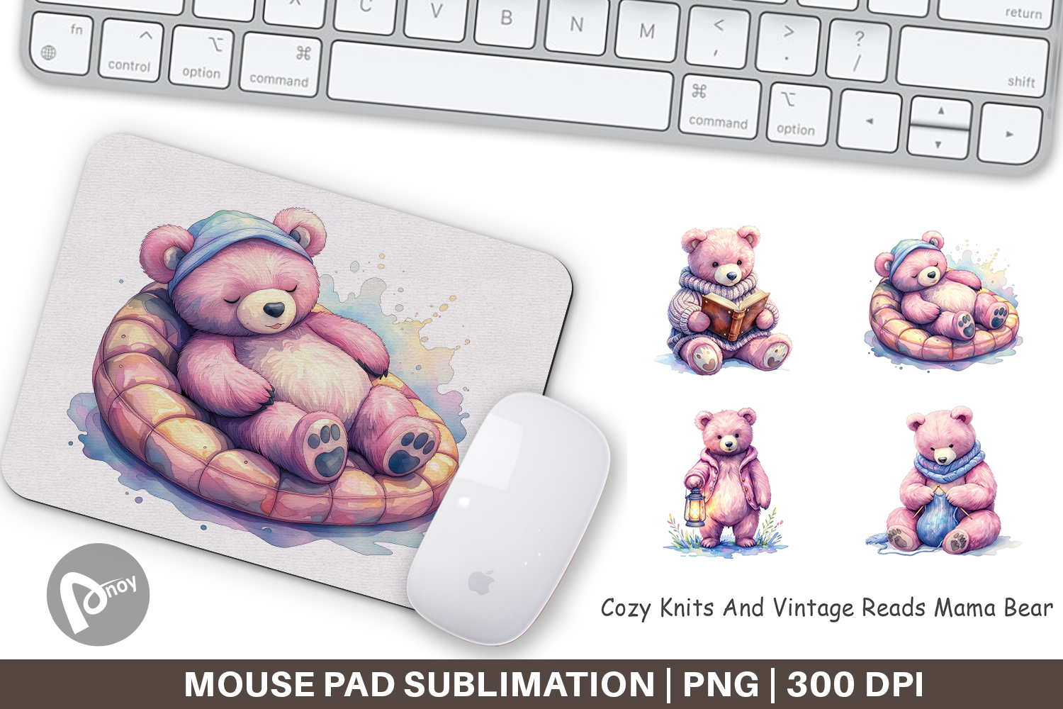 Knits & Reads Mama Bear Mouse Pad product image 1