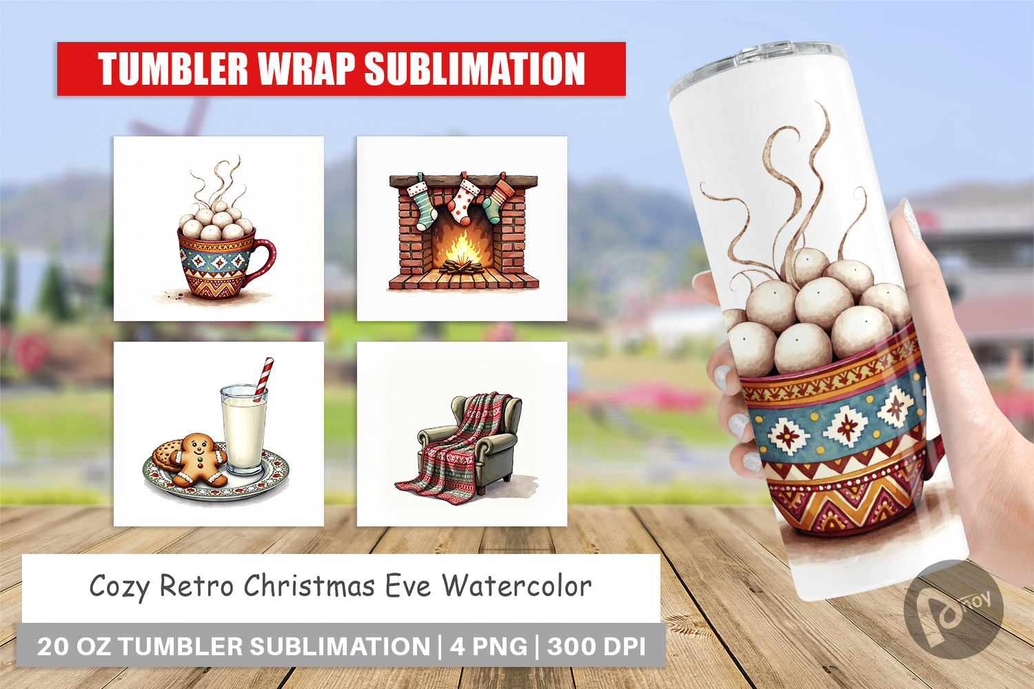 Retro Christmas Eve Tumbler product image 1