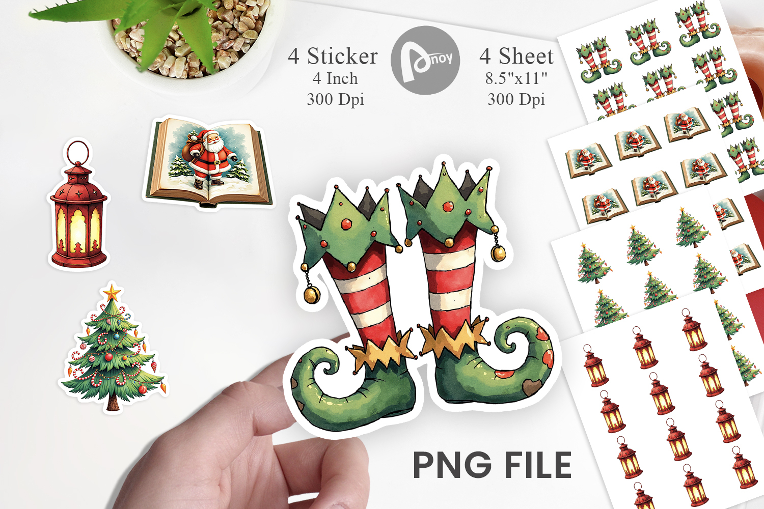 Retro Christmas Eve Sticker product image 1