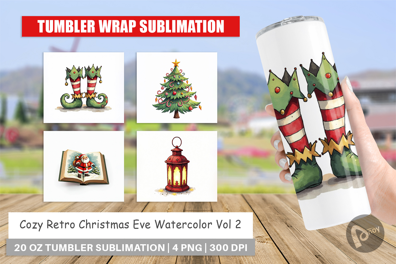 Retro Christmas Eve Tumbler product image 1