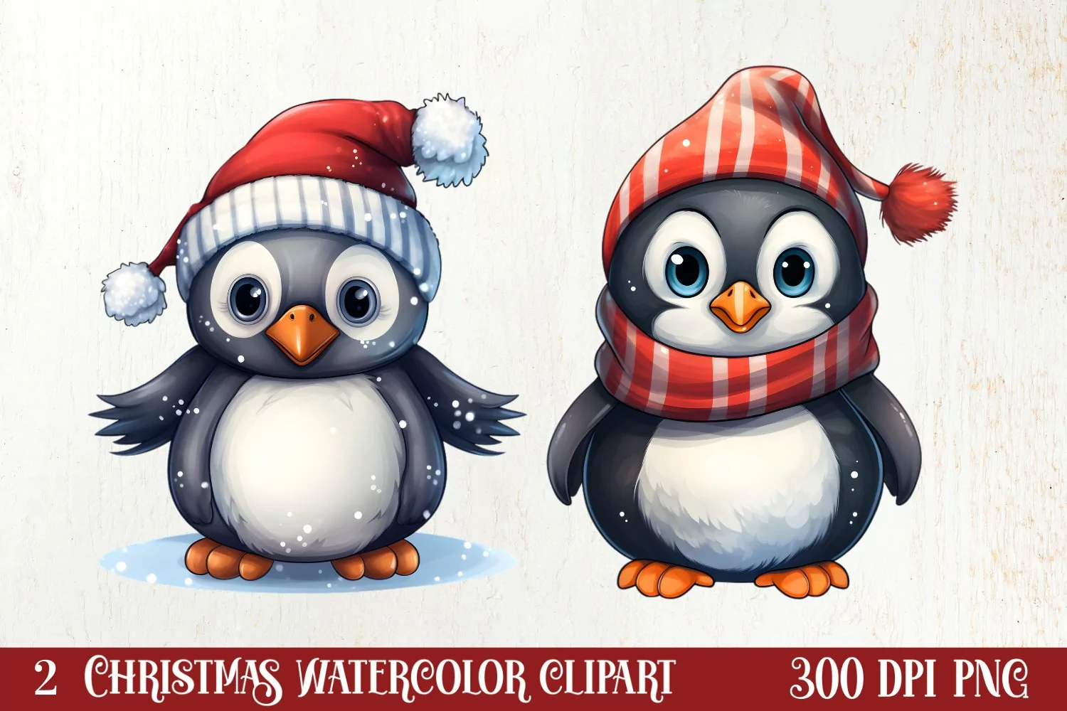 Cozy Winter Animals Clipart, Christmas Clipart product image 1