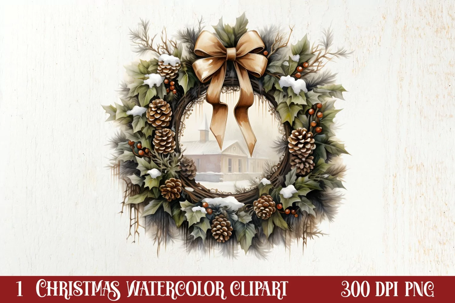 Cozy Winter Sublimation Clipart, Christmas Clipart product image 1