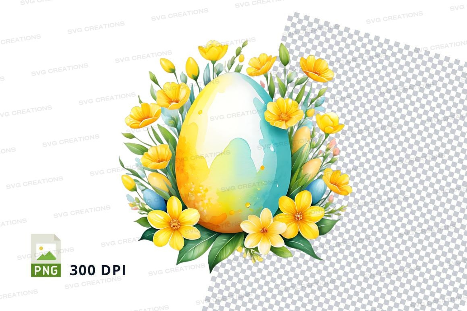 Easter egg with flowers product image 1