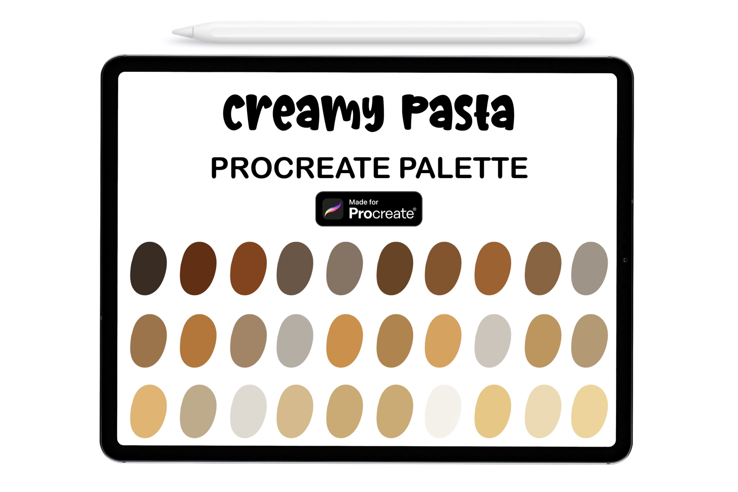 Creamy Pasta Procreate Palette - Procreate Color Palet