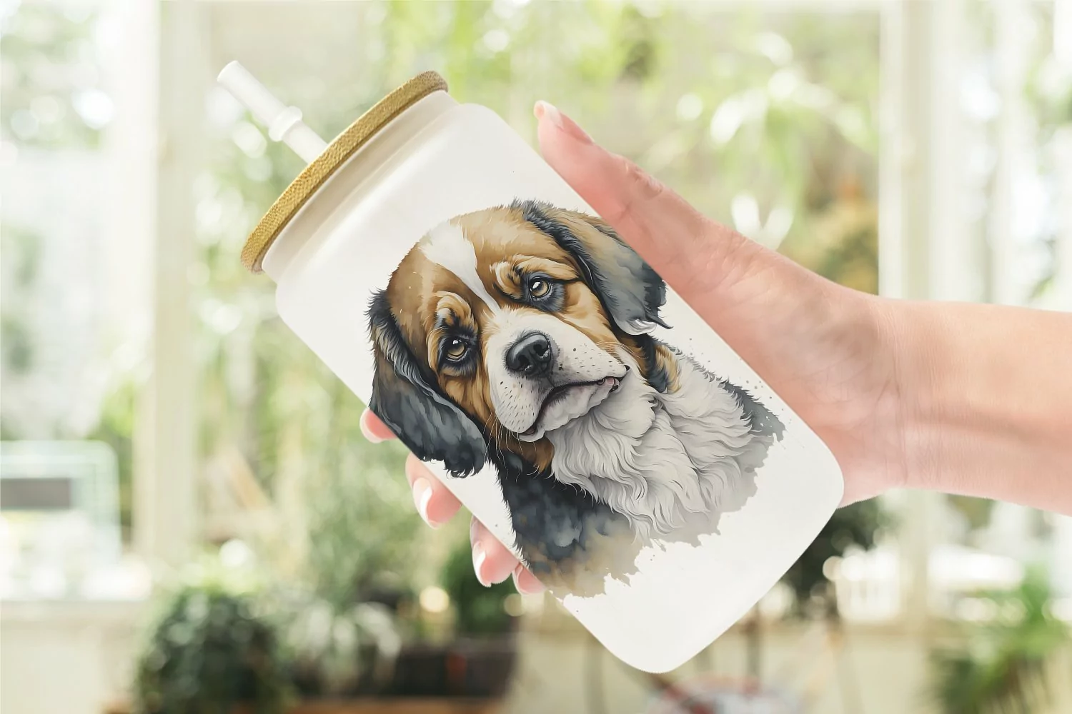 Adorable Dog Watercolor Glass Can Wraps product image 1