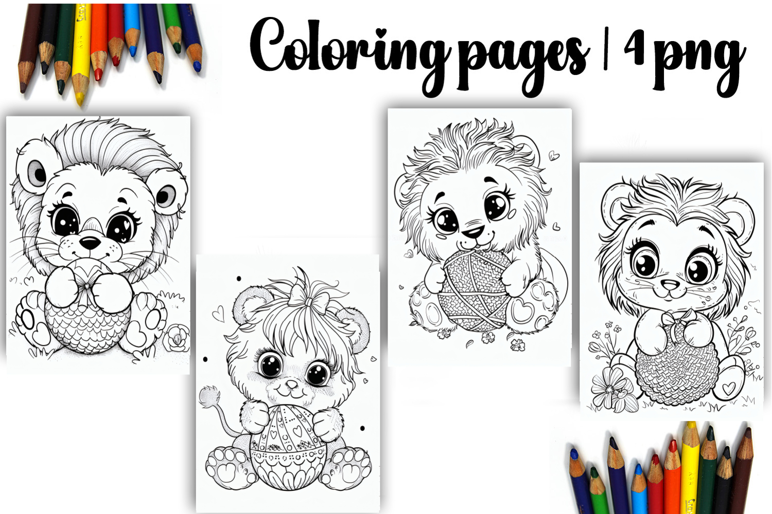Cute animals Design |Easter Coloring pages product image 1