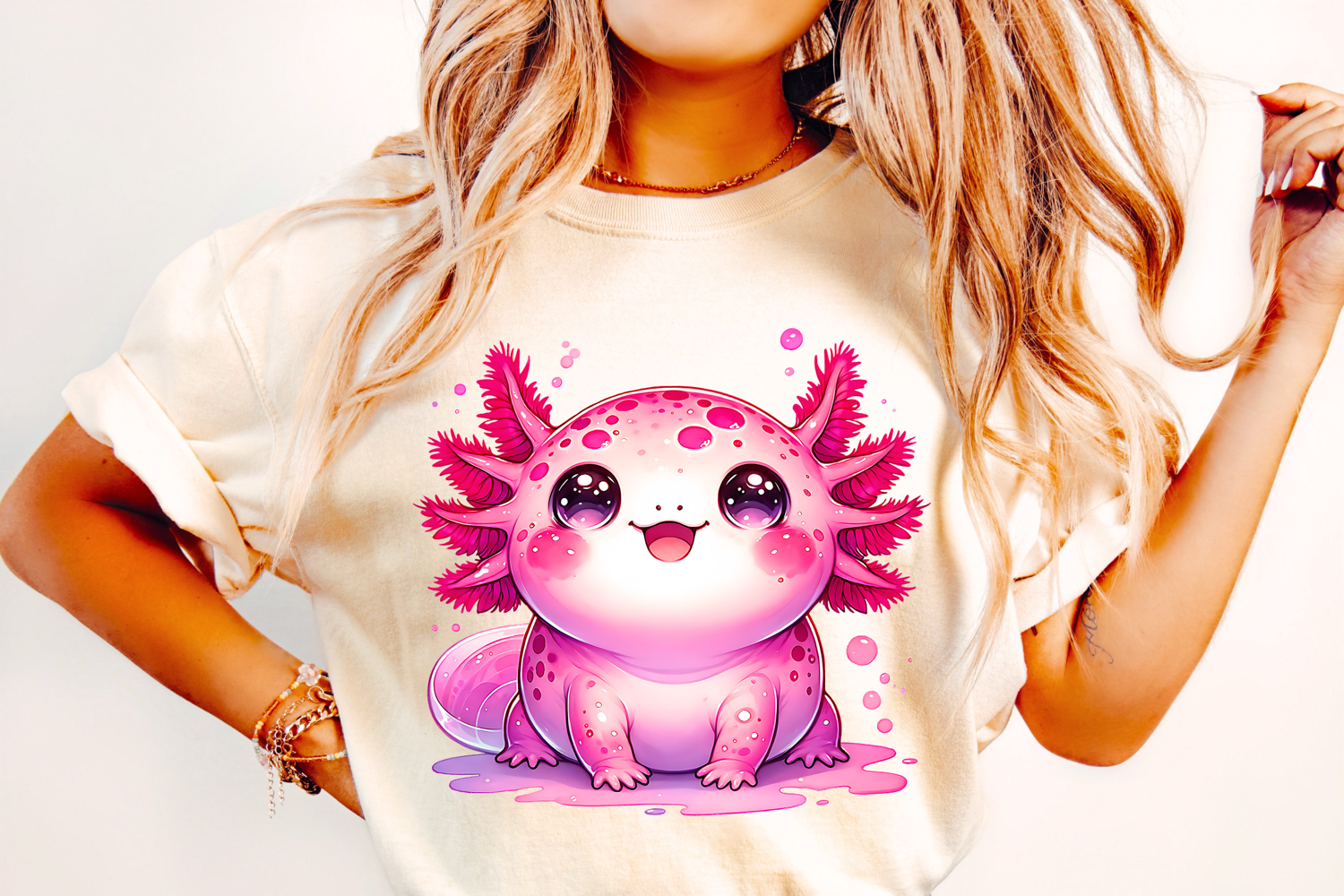 Cute Axolotl Png, Sublimation Design, Kids Sublimation, Baby product image 1