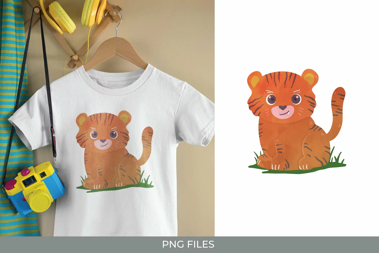 Baby Tiger Watercolor Sublimation product image 1