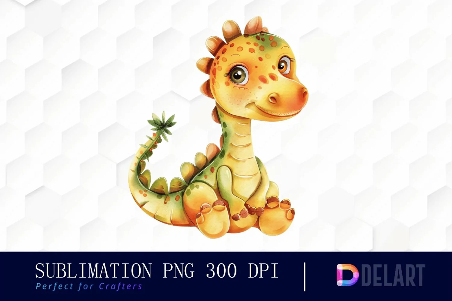 Cute Baby Dinosaurs Illustration Clipart product image 1