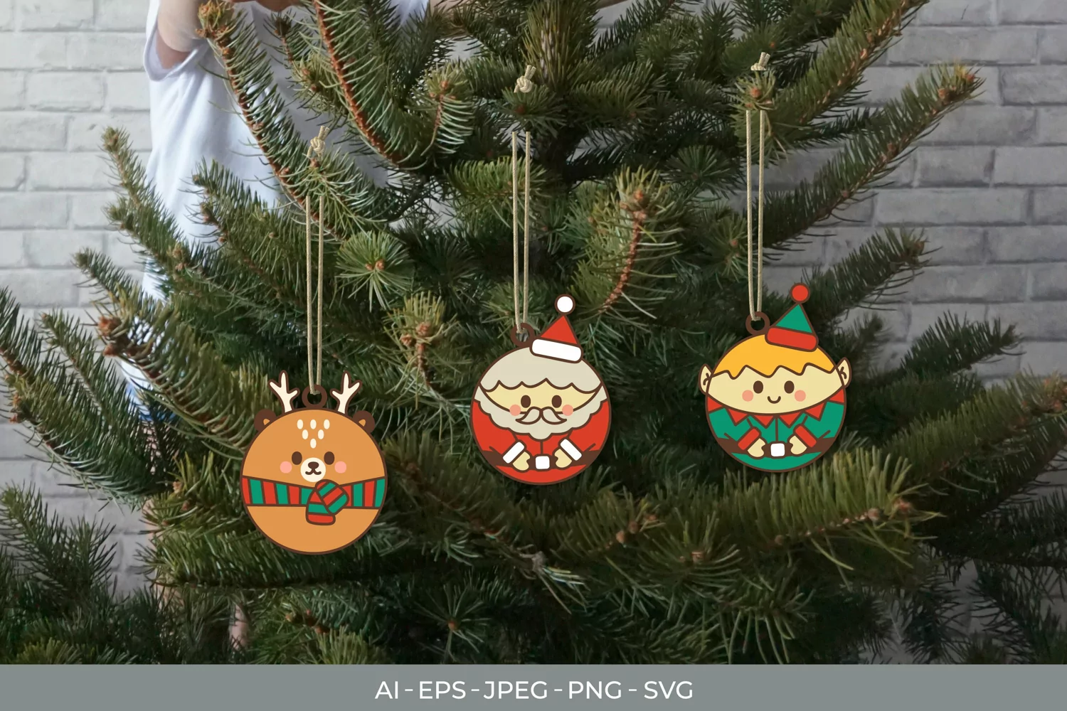 Christmas Baubles Character for Tree Decoration Set product image 1