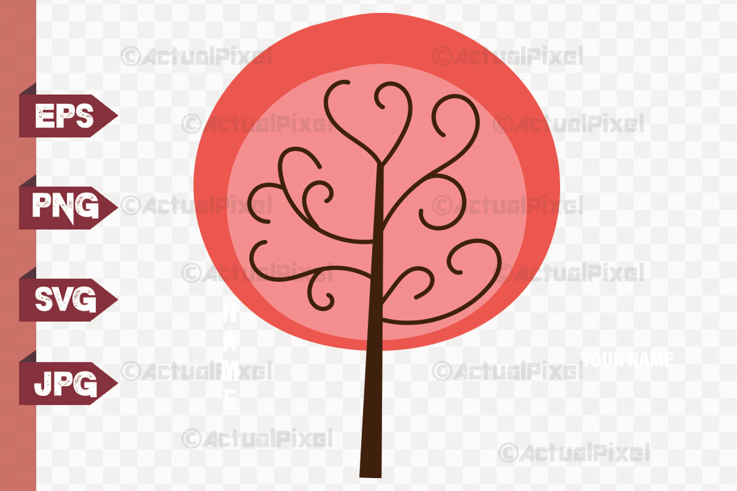 Cute Colorful Whimsical Tree Clip Art product image 1