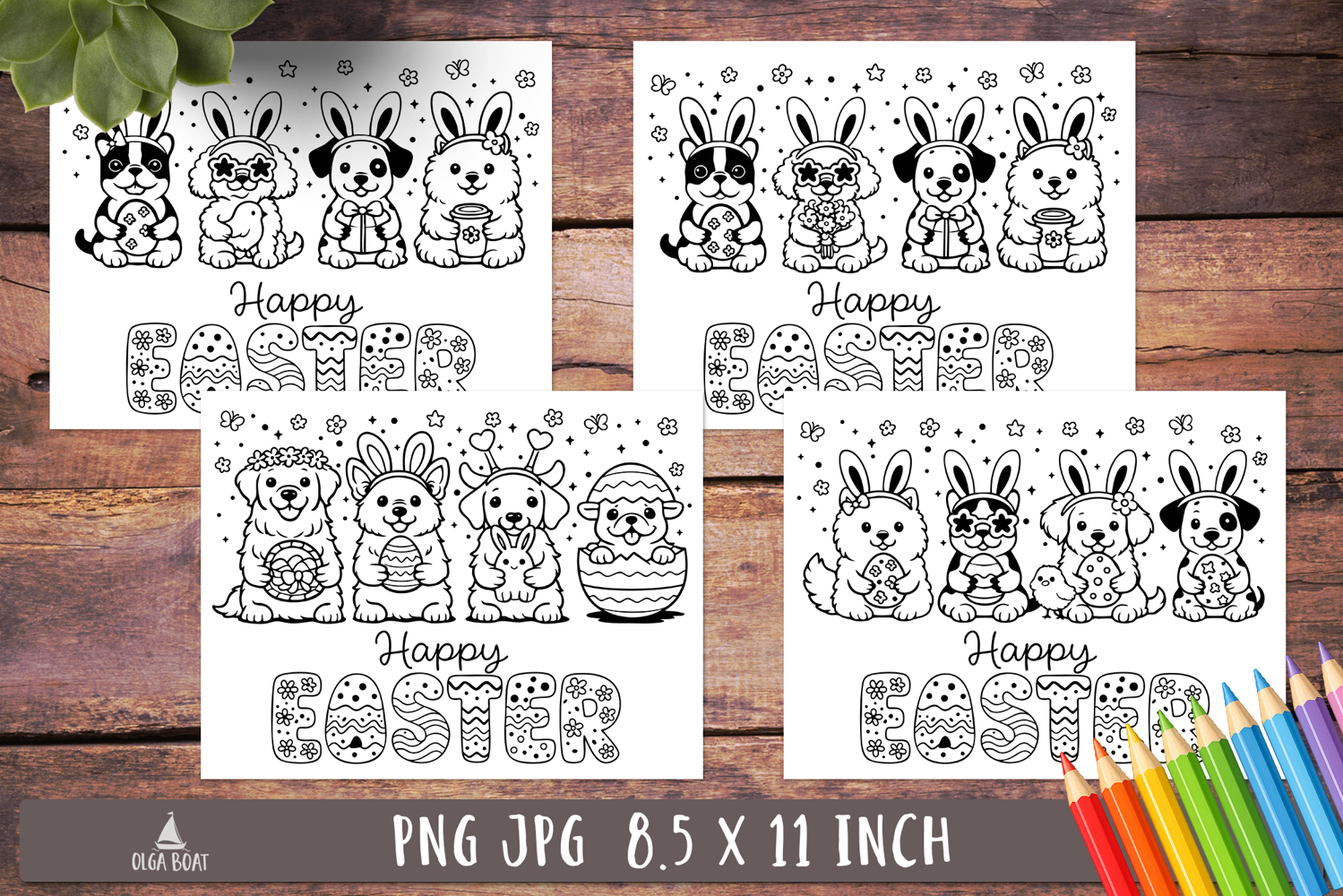 Cute Easter Dog Coloring Pages Funny Easter Puppy