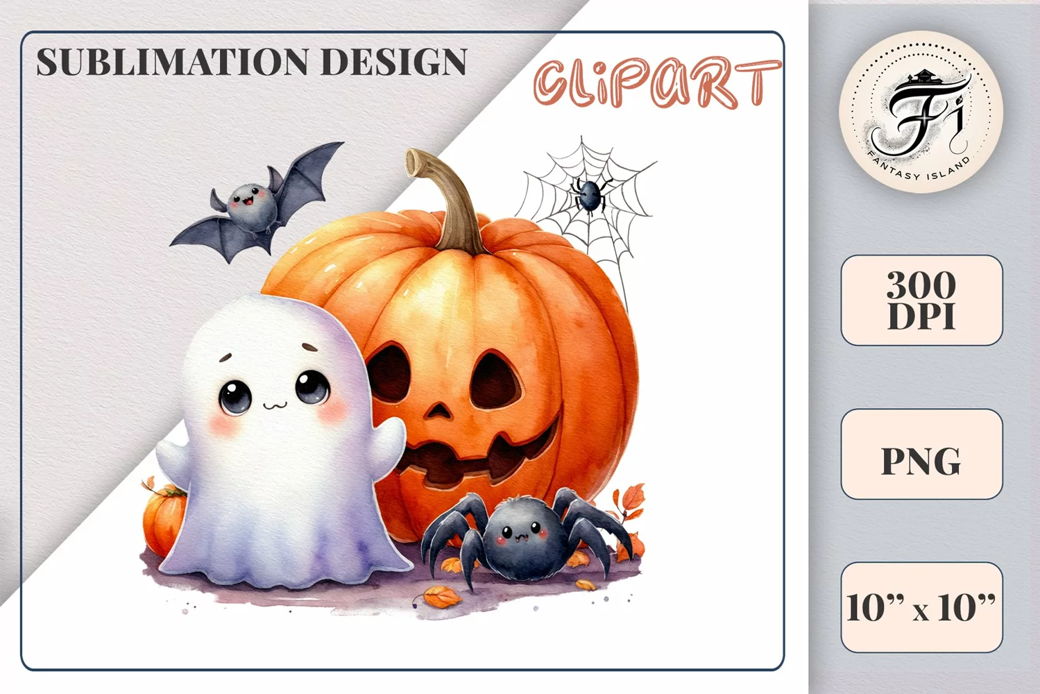 Add a touch of magic to your Halloween with our charming watercolor ghost clipart. Perfect for printing, decorations, cards and other creative projects. Available for download in PNG format with a transparent background!