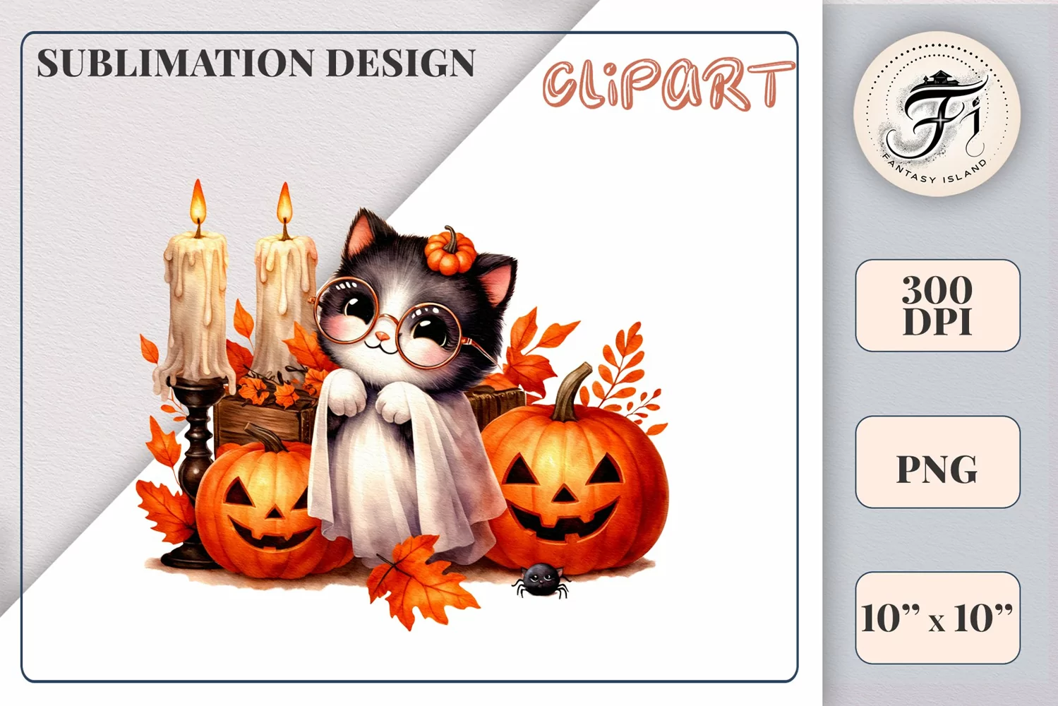 Add a touch of magic to your Halloween with our charming watercolor ghost clipart. Perfect for printing, decorations, cards, and other creative projects. Available for download in PNG format with a transparent background!