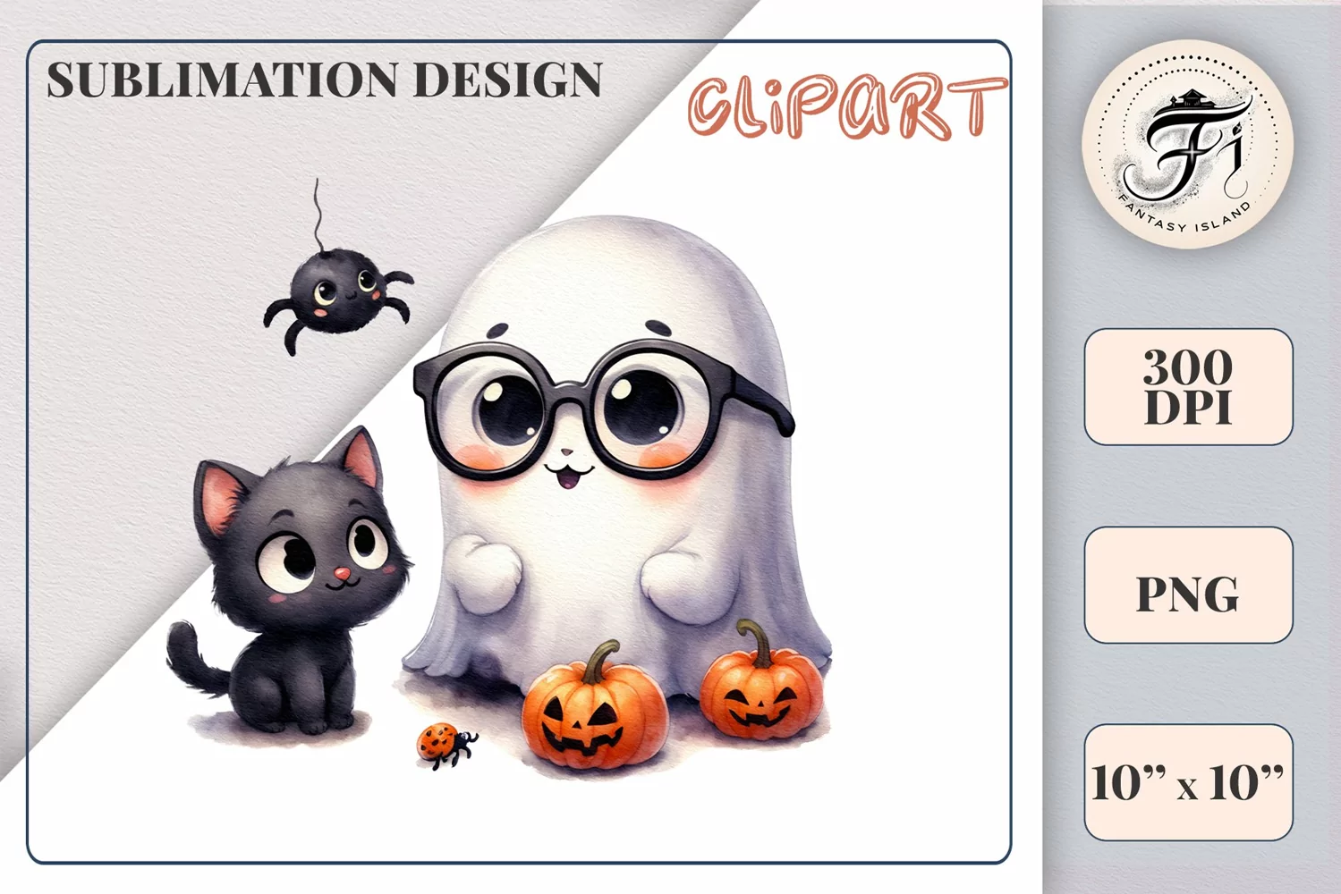 Add a touch of magic to your Halloween with our charming watercolor ghost clipart. Perfect for printing, decorations, cards, and other creative projects. Available for download in PNG format with a transparent background!