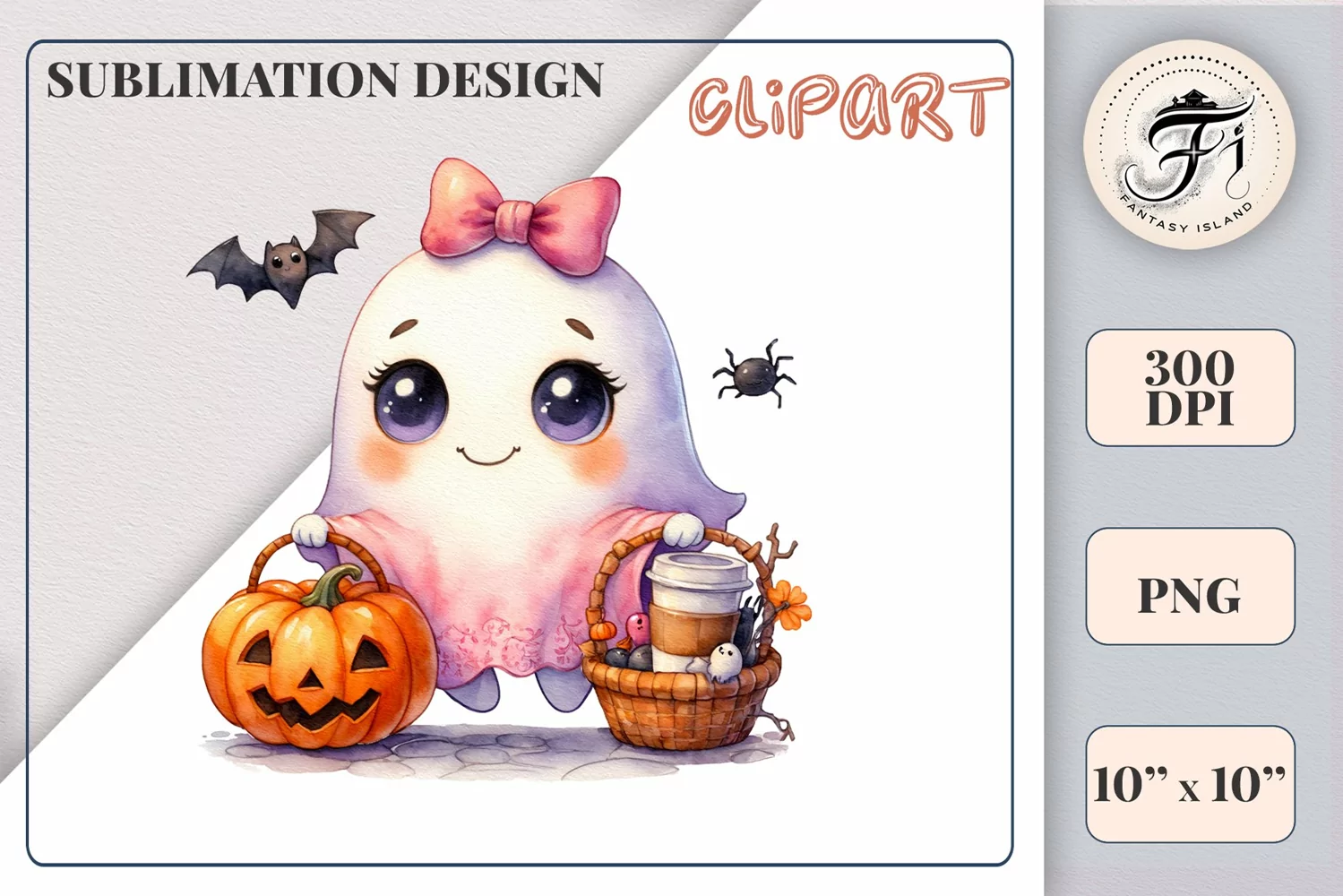 Add a touch of magic to your Halloween with our charming watercolor ghost clipart. Perfect for printing, decorations, cards, and other creative projects. Available for download in PNG format with a transparent background!