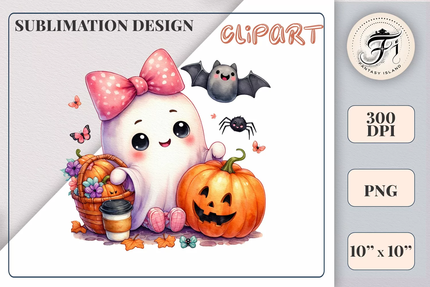 Add a touch of magic to your Halloween with our charming watercolor ghost clipart. Perfect for printing, decorations, cards, and other creative projects. Available for download in PNG format with a transparent background!