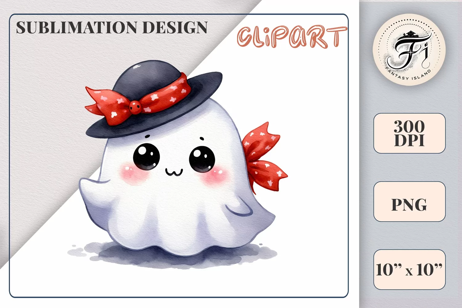 Add a touch of magic to your Halloween with our charming watercolor ghost clipart. Perfect for printing, decorations, cards, and other creative projects. Available for download in PNG format with a transparent background!